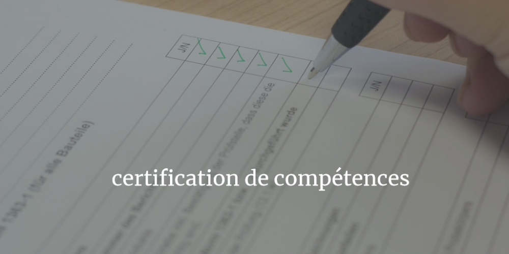 quiz de connaissances pour la certifiation de compétences